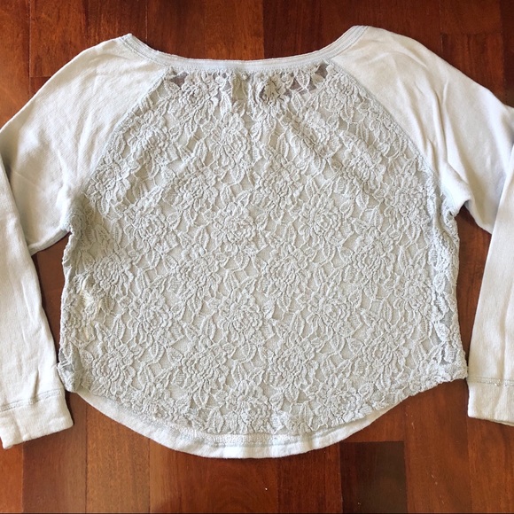 Gilly Hicks Light Gray Lace Sweater - M - Picture 2 of 5